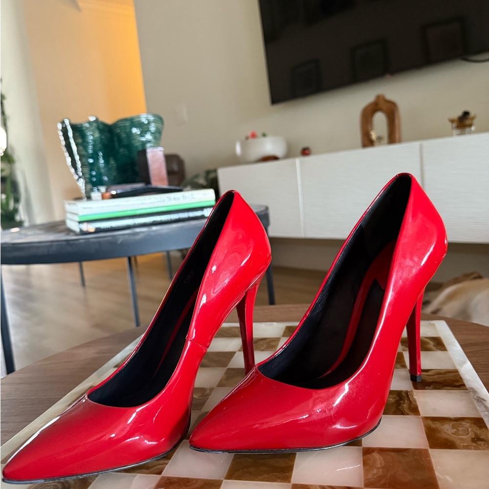 Brian Atwood BFDesire Red Patent Leather Heels – Size 7.5 - Picture 3 of 8